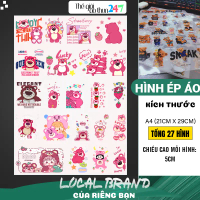 [Sticker ủi nhiệt Premium] - Hình Gấu Lotso L1 khổ A4