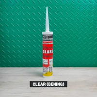 Lem Perekat Kaca Handsome Silicone Glass Sealant Botol 300ml Clear