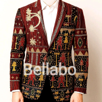 jas batik lampung terbuat dari bahan smi wool