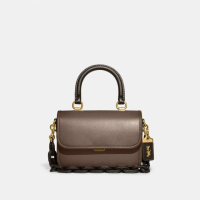 【COACH】蔻馳官方直營 ROGUE撞色頂部手柄手袋-B4/深石灰色 混合色(C6860)