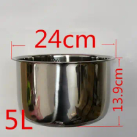 Suitable for Midea 5L electric pressure cooker 304 stainless steel liner accessories