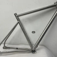 Classical Titanium Bike Frame integrated Head Tube Whole Inner Cable T47 Titanium Gravel Bike Frame