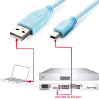 USB Type A to mini Type B Console Cable for Cisco Firepower FPR1120 FPR1140 FPR11 PC Config Cable CAB-CONSOLE-USB