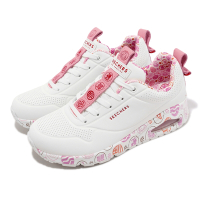 Skechers 休閒鞋 Uno 女鞋 白 粉紅色 氣墊 新年 春年 塗鴉 厚底 皮革 CNY 800015WPK