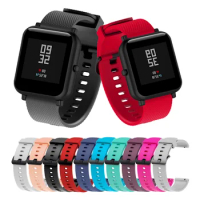 20mm Sport Wrist Band For Amazfit Bip Strap Silicone Watch Band For Xiaomi Amazfit GTS 2 Mini / Bip S U Bracelet For Haylou LS02