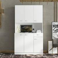 70.87" Tall Wardrobe&amp; Kitchen Cabinet, with 6-Doors, 1-Open Shelves and 1-Drawer for bedroom,White