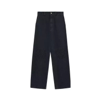 LOEWE Anagram Logo Baggy Jeans in Denims Black