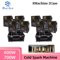 10PCS Ti Power 600w700w Cold Spark Machine flightcase 750W Cold Firework Machine Fountain Stage Sparkler Machine with Remote
