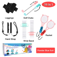 10 IN 1 For Switch Sports Bundle for Nintendo Switch OLED Sport Game Joycons Kit with Controller Straps Wrist Dance Racket