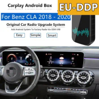 Radio Carplay upgrade Android Auto Audio For Mercedes Benz CLA 2018 - 2020 Apple Wireless Box Car Multimedia Player Mirror Link