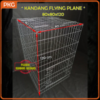 Kandang Ayam Flying Plane Galvanis 80x80x120 | Kurungan Jago Tenggaran Lipat Flaying Pens