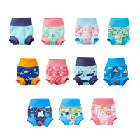 【Splash About 潑寶】Brand New 3D Happy Nappy 3D游泳尿布褲-多款可選#L_海洋藍-L,海洋藍