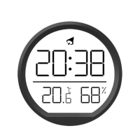 【清晰簡約】多功能磁吸溼度計(溫度計 時鐘 數字鐘 電子鐘 鬧鐘 溫度顯示 濕度測量 廚房 室內溫濕)