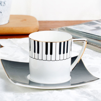 【Royal Duke】骨瓷咖啡對杯-鋼琴
