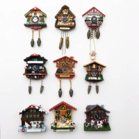 Switzerland Fridge Magnets Swiss Lovely Wooden House Cuckoo Clock Magnetick Refrigerator Stickers Souvenir Travel Gift