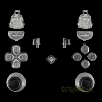 EXtremeRate Solid Clear ปุ่ม Thumbsticks สำหรับ PS4 Pro Slim Controller CUH-ZCT2 JDM-040 JDM-050 JDM-055