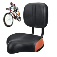 Oversized Bike Saddle Oversize Comfort Saddle With Back Rest Oversize Comfort Saddle Wide Padded Bike Cushion For Adult Tricycle