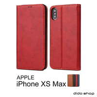 iPhone Xs Max PU仿皮可插卡翻蓋手機皮套 (FS136)【預購】