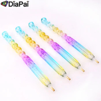 DIAPAI Diamond Painting Point Drill Pen Tool 5D DIY Diamond Embroidery Cross Stitch Colorful Rhinestone Point pen Tools Gift