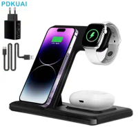 20W Wireless Charger Stand 3 in 1 Fast Charging Docking Station for iPhone 14 13 12 11 Pro Max Apple Watch 8 7 6 iWatch Airpods