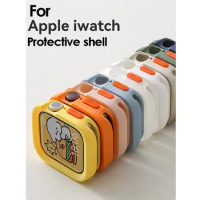 2024 New Bumper Soft Silicone Case For Apple Watch 9 8 7 6 SE 5 Sport Anti-drop Matte Cover For iwatch 49mm 41mm 40mm 44mm 45 mm