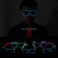 Hot Selling Night EL Wire Glowing Glasses Eyewear Parties Light Up Glasses For Halloween decoration
