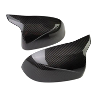 tantan Car Exterior Accessories Horn Rearview Mirror Cover Carbon Fiber For BMW X4 Sticker