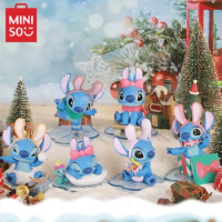 MINISO Disney Lilo &amp; Stitch Series Bunny Winter Story Blind Box Children's Toy Decoration Anime Peripheral Christmas Gift