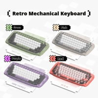 ECHOME Colorful Series Mechanical Keyboard Kit Wireless Tri-Mode Hot-swap RGB Gasket Retro Transparent Office Gaming Keyboard