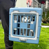 Foldable Pet Carrier Foldable Travel Dog Carrier Cage Top Handle Design Pet Airline Carrier For Camping Aircraft Air Transport