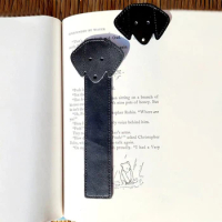 Cute Cartoon Dog Bookmark Fine Workmanship Cute Dog Shape For Christmas Birthday Halloween Portable Leather Books Marker