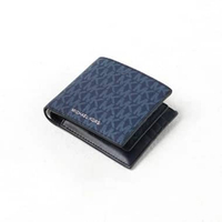 Dompet MICHAEL KORS MK MONOGRAM NAVY WALLET WITH CARD HOLDER 100% ORIGINAL 11X9CM