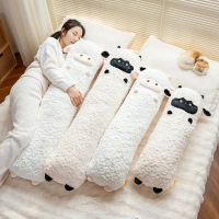 Cute Little Sheep Plush Pillow Doll Bedside Pillow for Girls Sleeping Long Pillow Doll Long Cushion