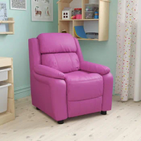 Vinyl children's lounge chair with flip storage arm and safety lounge chair,modern children's lounge chair,can support 90 pounds