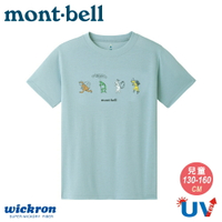 【Mont-Bell 日本 童 WIC.T CHOUJYUU CAMP 短袖排T《淺藍》】1114505/排汗衣/快乾/登山