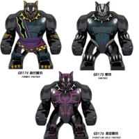 Compatible with LEGO's creative Marvel Hero series Black Panther 3D building block toys as a birthday gift for men and women