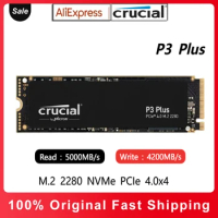Crucial P3 Plus 1TB PCIe Gen4x4 3D NAND NVMe M.2 SSD 500GB 1TB 2TB 4TB, up to 5000MB/s
