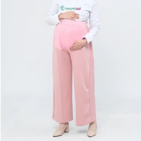 Momiasi - Celana Ibu Hamil Scuba Kulot Panjang Jumbo Wanita Bumil Maternity Pants Kulot Premium XL S