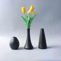 Chinese Retro Zen Vase For Tabletop Decoration, Ceramic Flower Insert, Small Vase, Hydroponic Flower Device, Tabletop Decoration