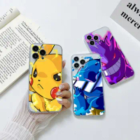 Pokémon Pikachu Gengar Phone Case For Samsung A53 A50 A12 A52 A52S A51 A72 A71 A73 A32 A22 A20 A30 A21S 4G 5G Transparent Capa