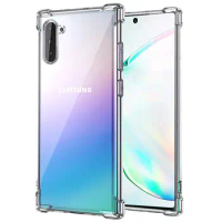 Transparent Shockproof Case For Samsung Galaxy S9 S10 Plus S20 Ultra Soft TPU Shell Note 9 10 Lite 20 Clear Silicone Back Cover