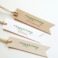50pcs Holiday Gift Tags Happy Holidays Tag Christmas Tags Personalized Christmas Gift Tags