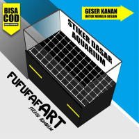 sticker akuarium, wallpaper background aquarium  belakang gambar dasar poligon