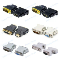 1Pcs DVI 24+5 24+1 Male Female to HDMI VGA Male Female Converter Adapter Plug HDTV HDCP 1080P Connector
