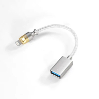 DD HiFi TC07F/MFi07F OTG Adapter Cable 2.0 USB-C/Lightning OTG to USB-A Female Socket High Purity Oxygen-free Copper