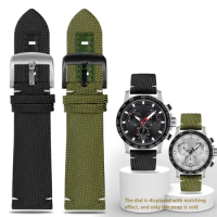Canvas Watchband for Mido TISSOT 1853 Speedy T116 Starfish Nylon Watch Belt Speedy Series T125.617 Watch Strap 22mm Wristband