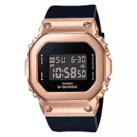 Casio Jam Tangan Wanita Casio G-Shock GM-S5600PG-1DR S Series Metal Square Ladies Digital Dial Black