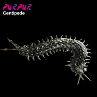 DIY 3D Metal Puzzle Stainless Steel Mechanical Assembly Insect Centipede Model Birthday Christmas Gift Puzzle Decompression Toy
