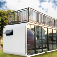 Seismic resistance Prefab Container Villa House,Safety Building automation control Modular,Cabin Sapce Capsule House