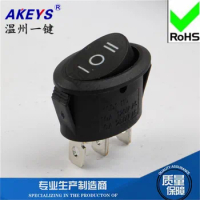 10pcs KCD7-103 Copper ship type 3 feet 3 gears Rocker switch High-power power supply 6A Electric kettle accessories
